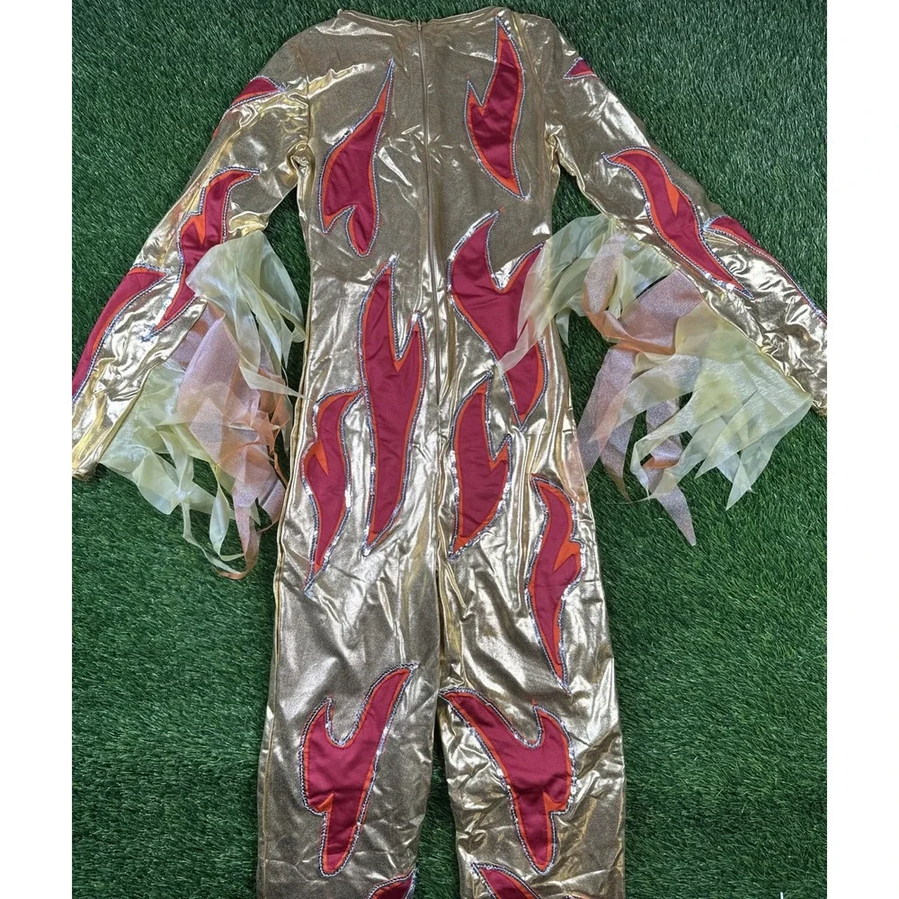 Blades‎ of Glory Fire Jumpsuit Halloween Costume Small Complete